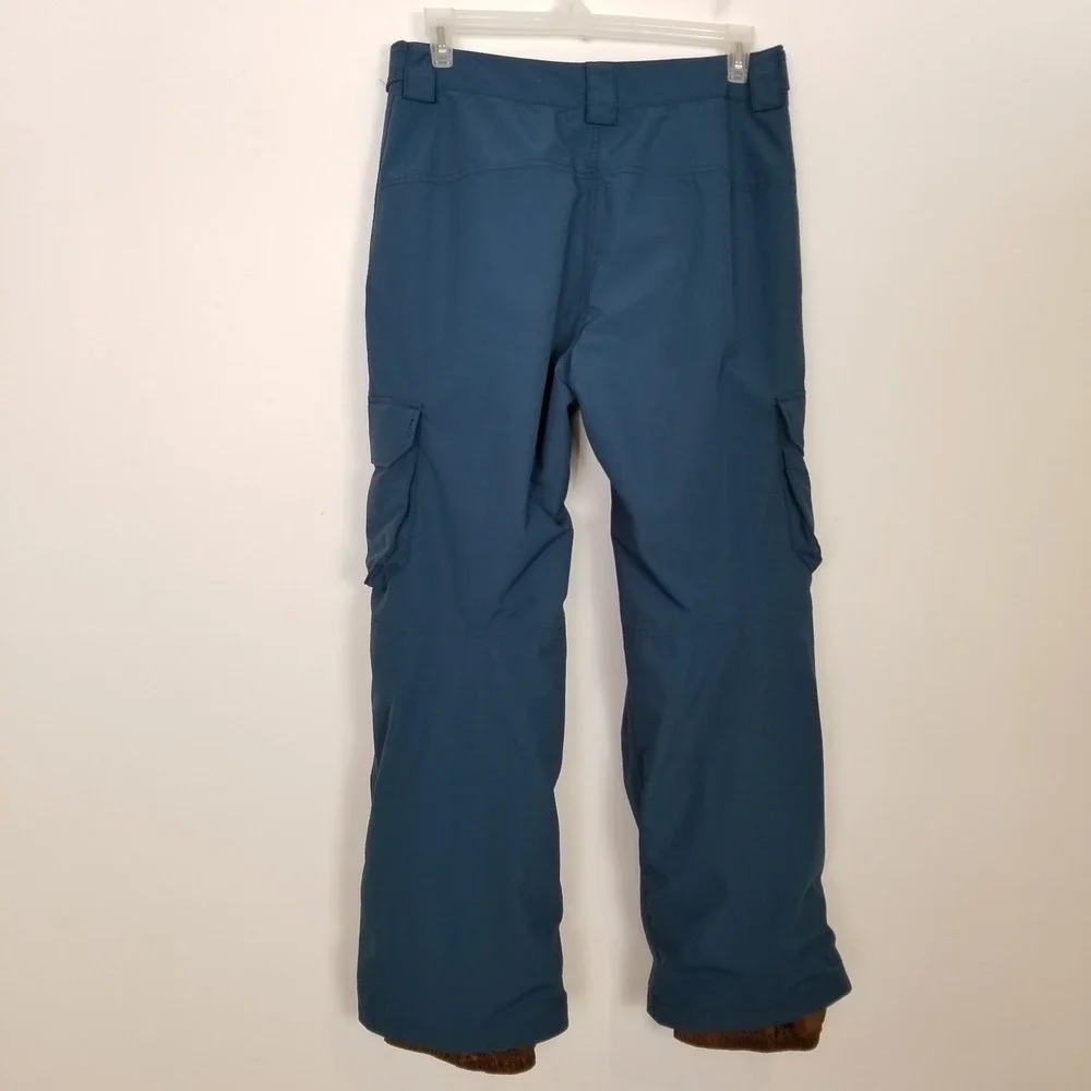 The North Face Men HyVent Ski Rain Pants Sz M TealCargo‎ Pockets Outdoor Lined